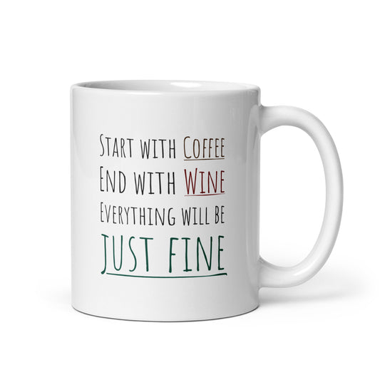 Coffee and Wine Mug, Funny Mug