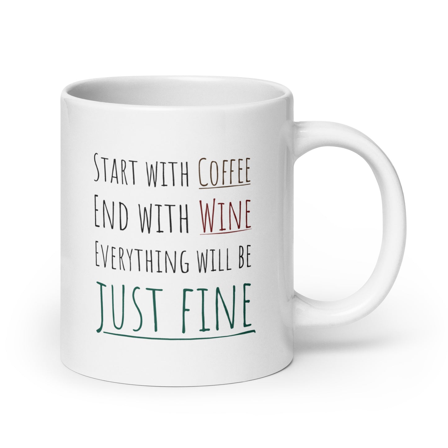 Coffee and Wine Mug, Funny Mug